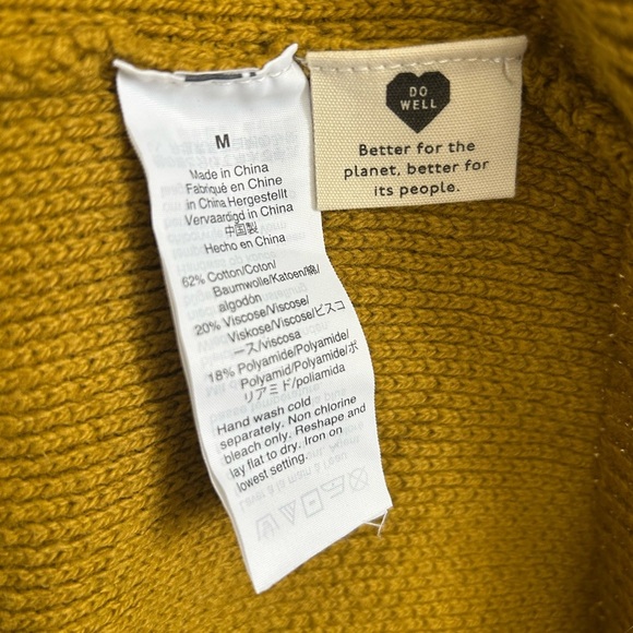 Madewell Province Cross Back Knit Sweater Pullover – Mustard Yellow – Women’s - Picture 3 of 7